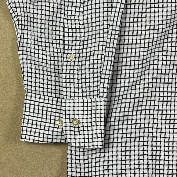 Peter Millar Mens L Button Up Shirt White Striped Pocket Oversized Relaxed Fit - Picture 4 of 16